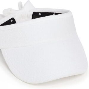 Lele Sadoughi Bow Tie Visor, One Size, Bow On Back, White